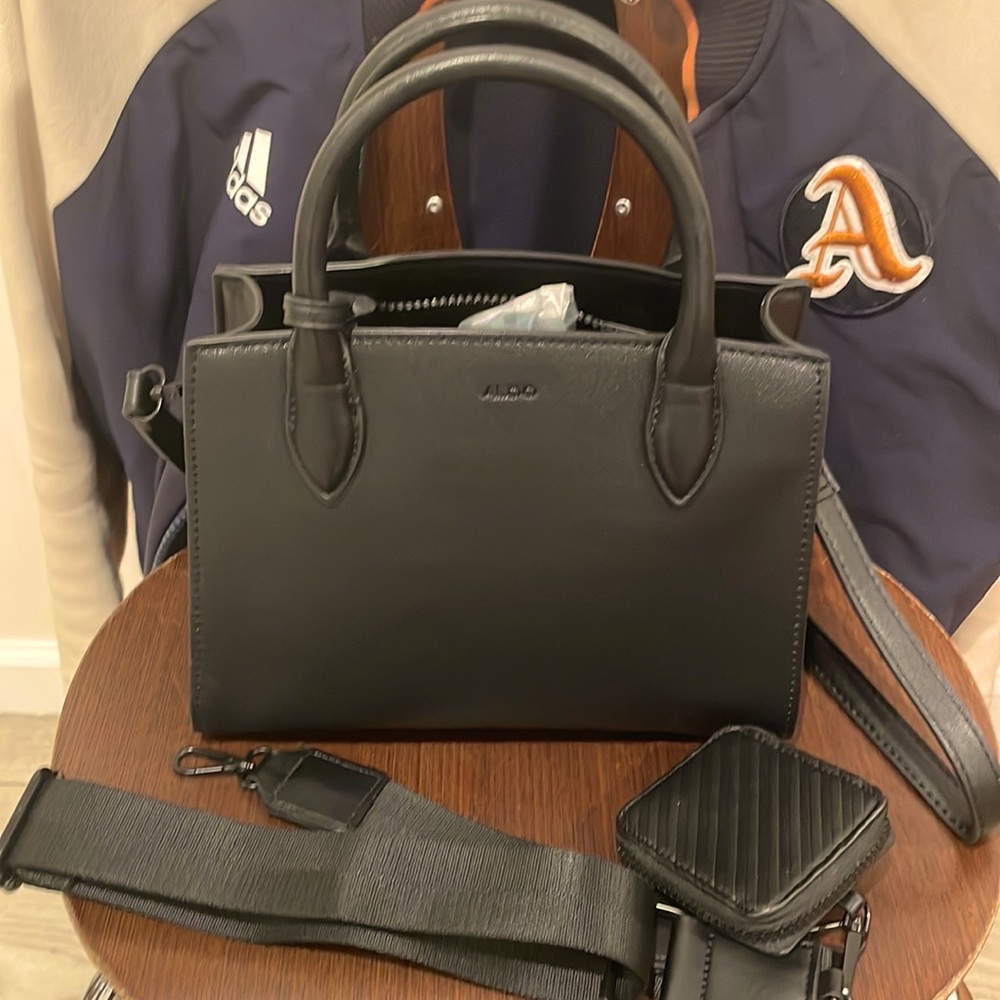 ALDO Faux Leather Black Tote bag